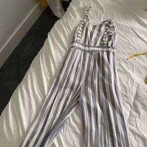 Striped Linen Jumpsuit